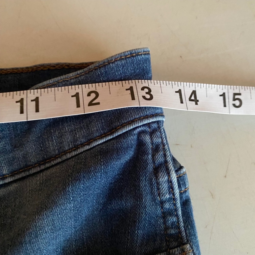 Madewell Stovepipe Straight Leg Jeans Blue Raw Hem Size 26 Medium Wash - Picture 9 of 9